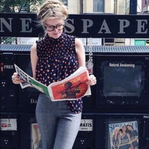 MAEVE Sheer Polka Dot Ruffle Blouse - Picture 5 of 14